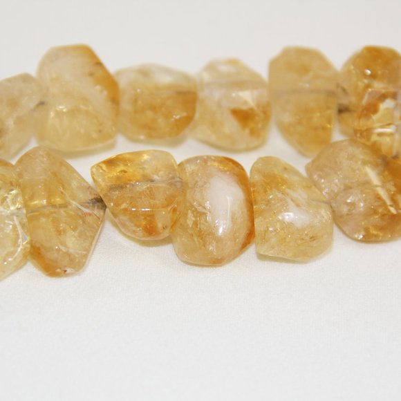 Polished Citrine Nugget Sterling Silver Bracelet - Picture 3 of 14